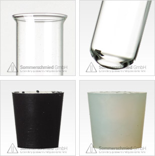 flared lip, glassware, test tubes, cork stoppers, test tubes